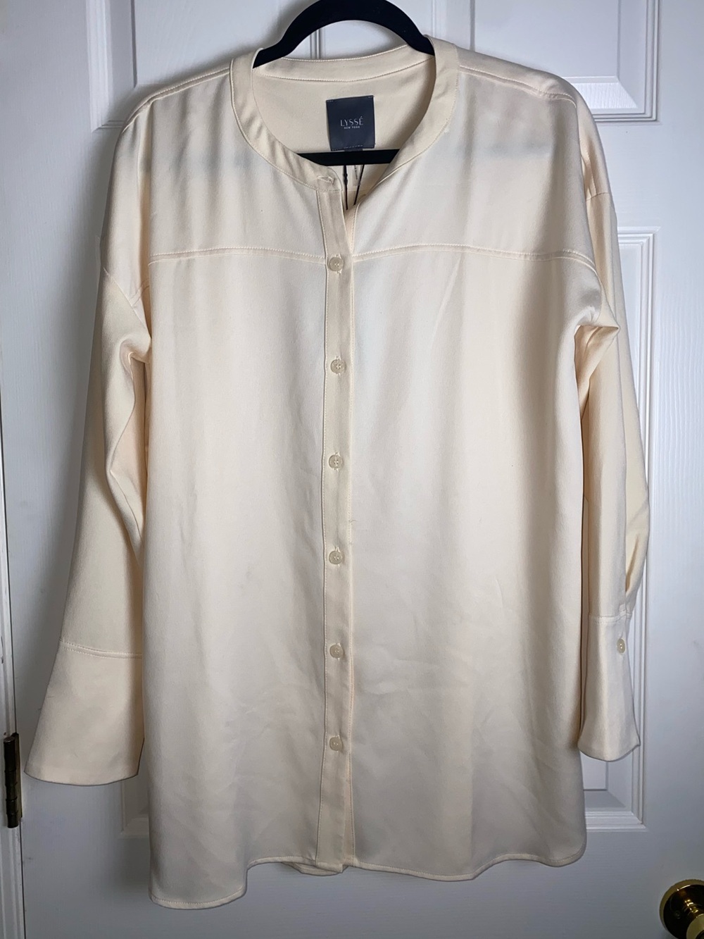 Lysse Cream Long Sleeve Button-Down Shirt